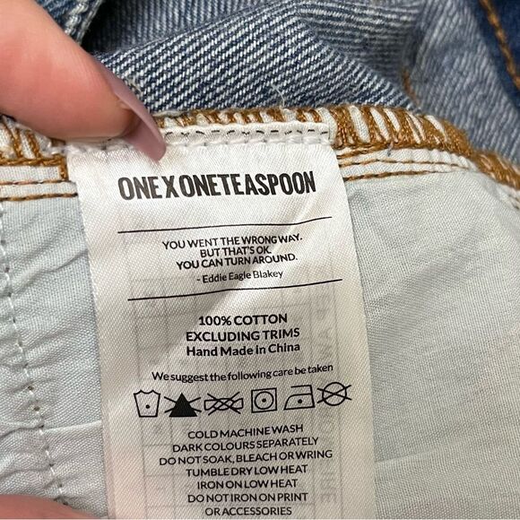 One Teaspoon Bonitas Low Waist Distressed Denim Cutoff Shorts 27 - Picture 9 of 9